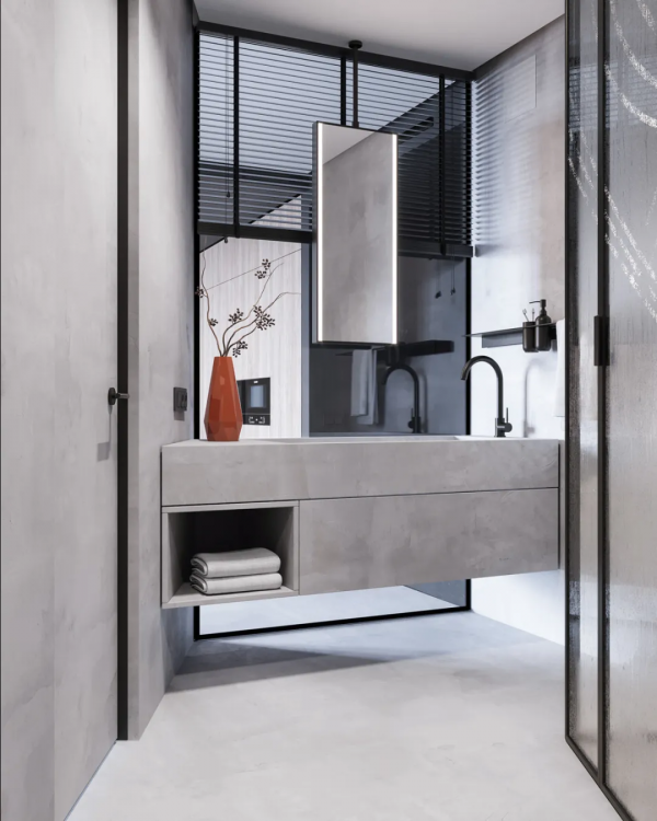 100㎡灰色空間設計