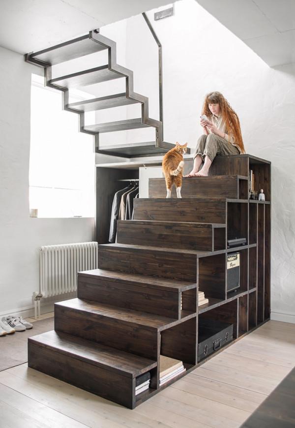 E裝平臺｜舊木回收再生！俄羅斯 20 坪插畫家的樓中樓