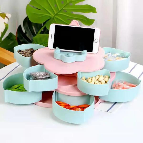 傳統果盤淘汰了！新式&OpenCurlyDoubleQuote;旋轉盤&rdquo;時尚美觀不佔空，太機智了