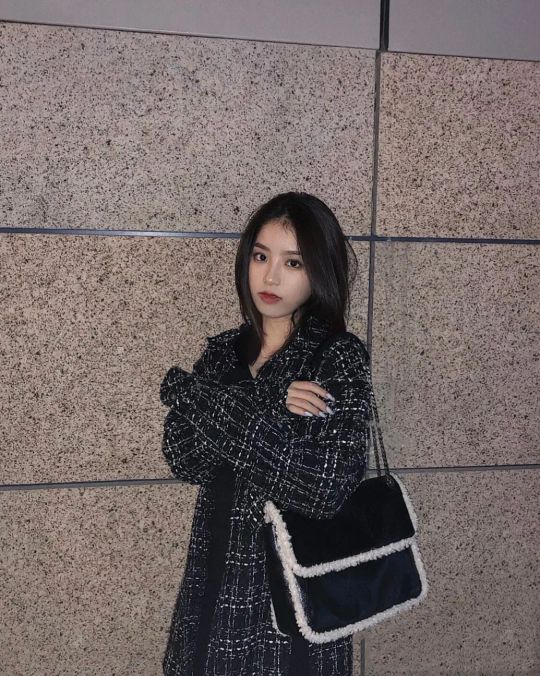 小香風黑色編織格紋襯衫外套男女同款