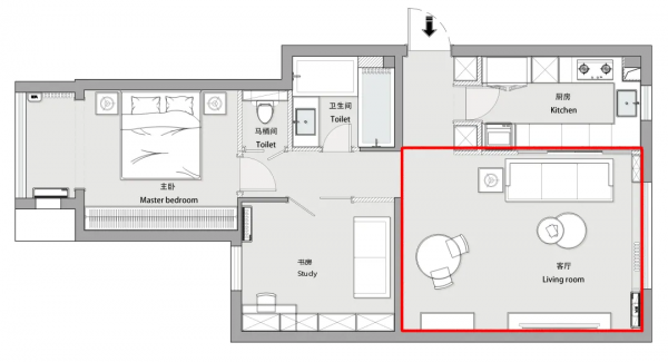 73㎡另類法式豪宅:廚房可以看電視,馬桶上面能洗手? 73㎡另類法式豪宅:廚房可以看電視,馬桶上面能洗手?