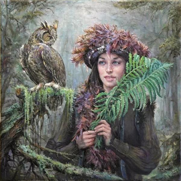 加拿大女畫家海琳的油畫，有種沐浴陽光的暖感