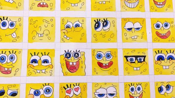 零基礎格子畫—海綿寶寶 零基礎格子畫—海綿寶寶