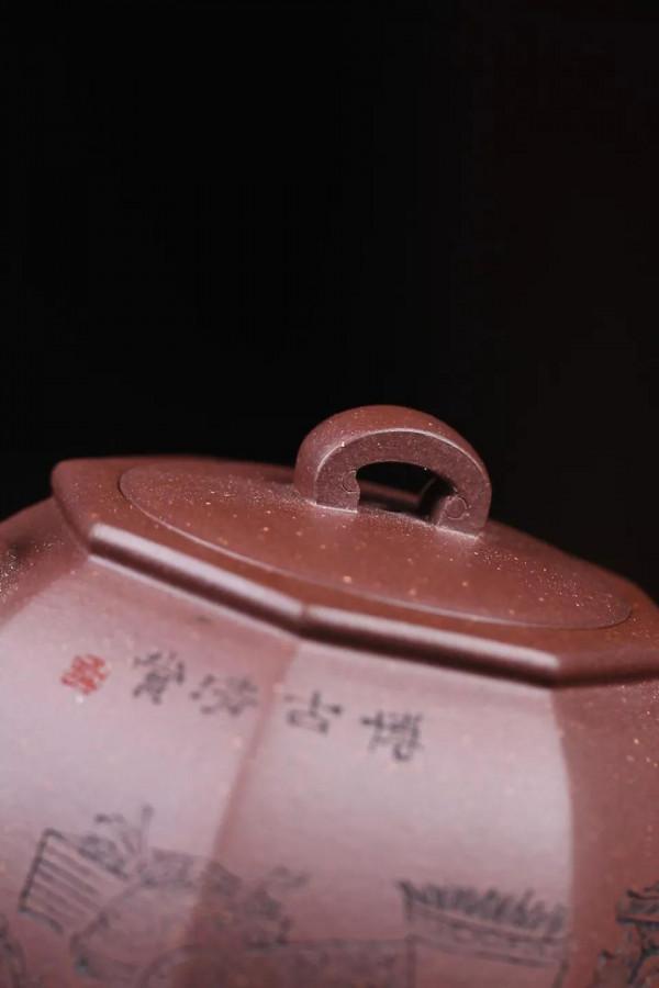 「博古壺」吳琳，黃龍山四號井深井紫泥容量：180cc