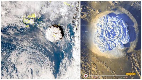 國際空間站公佈拍攝的湯加火山爆發畫面，天宮空間站怎麼拍不了？