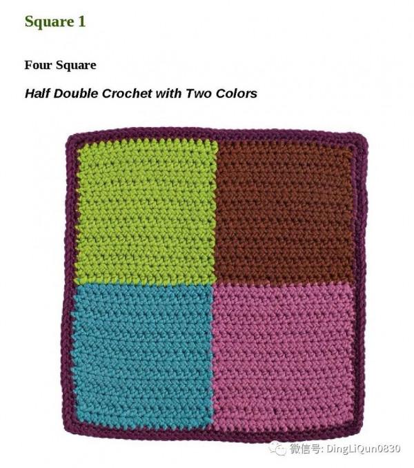 「鉤編圖解」28個經典的雙面彩色編織圖案，製作家居小物很好用