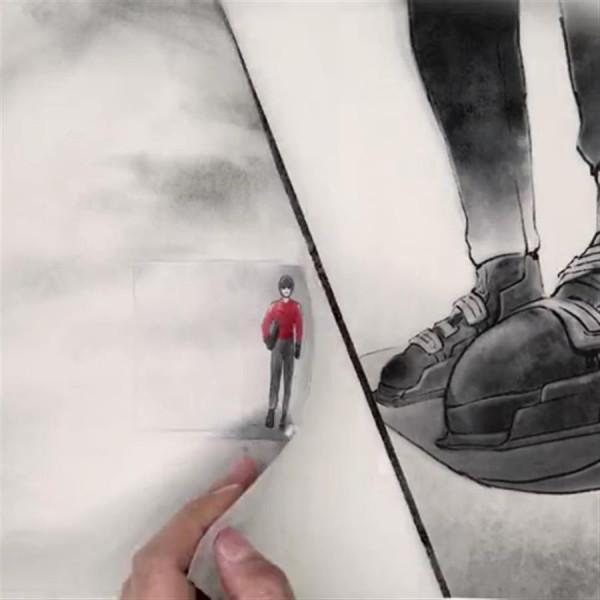 湖美學子參與主創冬奧翻紙動畫《破繭》