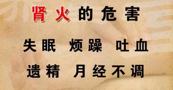 火在肝裡，失眠；火在胃裡，口臭；火在肺裡，咳嗽；火在心裡，口舌生瘡……