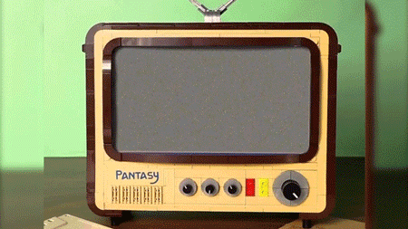 能親手組裝的童年老電視，復古配色，好看又好玩