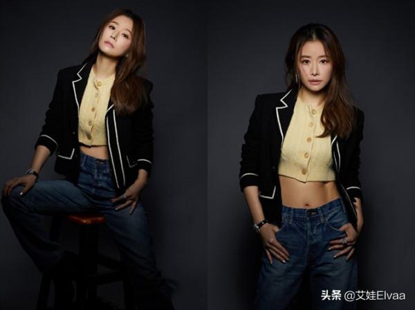 造型有所升級！林心如罕穿露臍裝配西裝秀馬甲線，正面腰身真窈窕