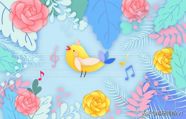 教程丨少兒美術課程《小鳥飛起來了》