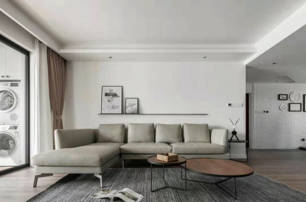 120㎡現代簡約三居室，用最直白的裝飾來營造空間的氛圍