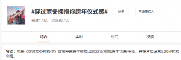 爺爺奶奶的愛情被222萬人點贊?都在這部《穿過寒冬擁抱你》裡 爺爺奶奶的愛情被222萬人點贊?都在這部《穿過寒冬擁抱你》裡