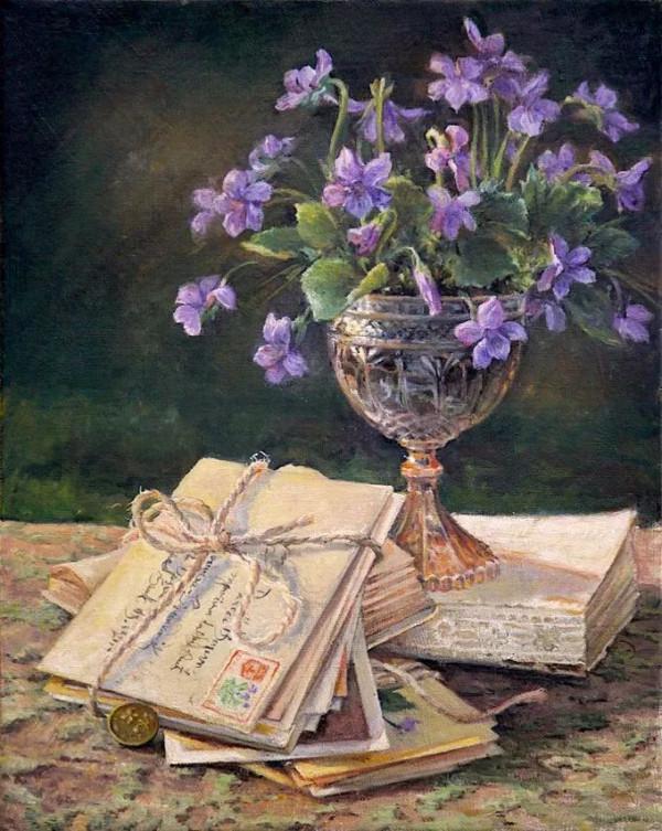 加拿大女畫家海琳的油畫，有種沐浴陽光的暖感