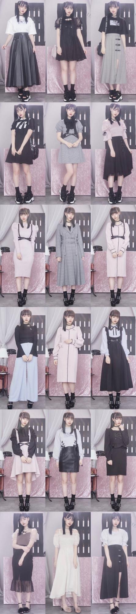 日系甜酷風• 皮革連衣裙 / 貝雷帽 / 半裙