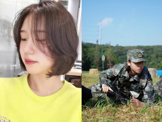 入伍前後對比照：軍營滿月“大變身”