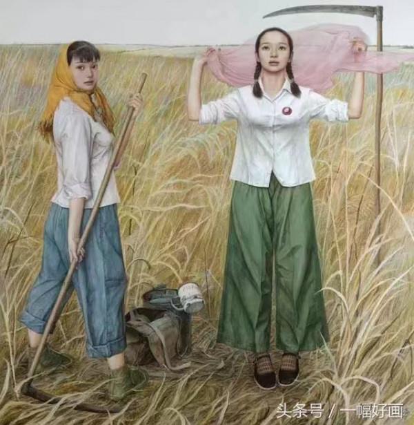 著名油畫家陳大中作品（紅衛兵）