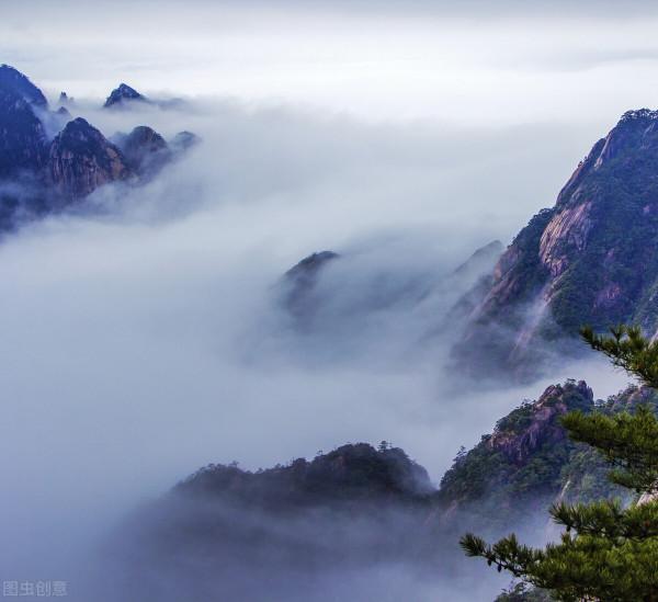 雲霧繚繞大山仙境圖片，唯美的意境，一起感受山水風景的壯美