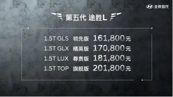 第五代途勝L:全系標配LED遠近光燈,軸距2755mm,16.18萬起售 第五代途勝L:全系標配LED遠近光燈,軸距2755mm,16.18萬起售