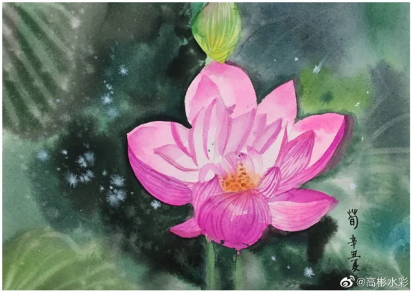 川美畢業的水彩大師，筆下繽紛的花卉、極致的風景靜物，張張迷人