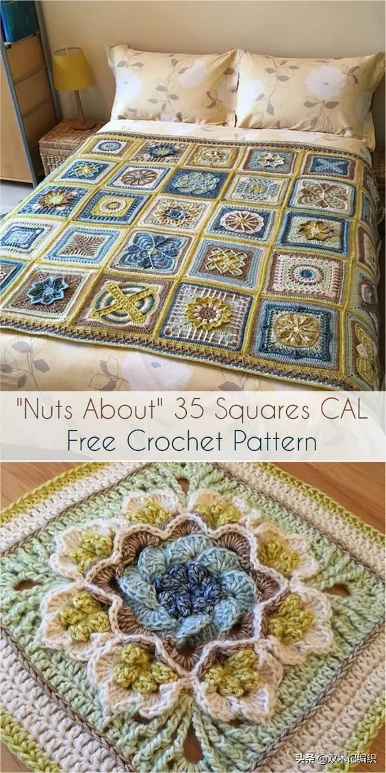 自從學會了鉤方格小花片，家裡大大小小的物件再也沒人比得上