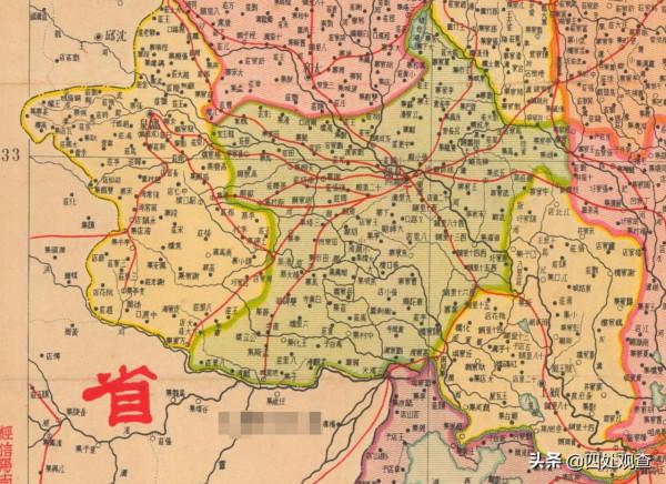 老地圖上的安徽省，1938年安徽省分縣明細地圖