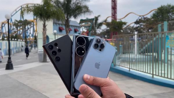 三星S22Ultra iPhone13ProMax 華為P50Pro，晝夜拍照差距非常大