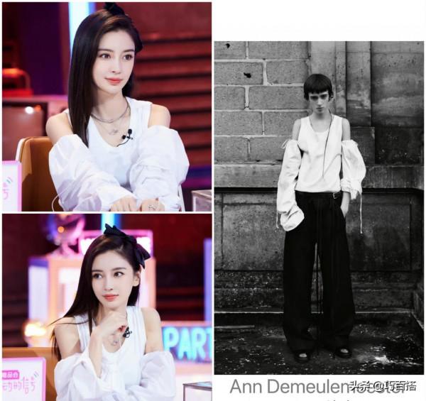 楊穎現身山東錄製跑男，拼色外套搭配牛仔褲，休閒氣質惹人圍觀