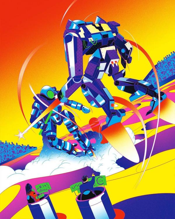 插畫丨強烈的色彩與動感衝擊力，復古又迷人，情節表現極為豐富