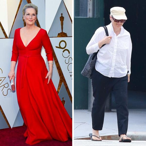 16位紅毯上靚麗光鮮的明星，生活中卻絕對不在乎衣服