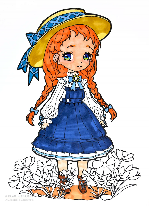 兒童畫教程｜不一樣的動漫課《立體的呈現之森系少女》