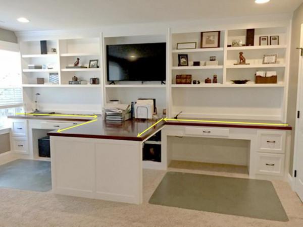 書房的面積被低估了，這4種佈局，成功把一間書房變成兩間來用