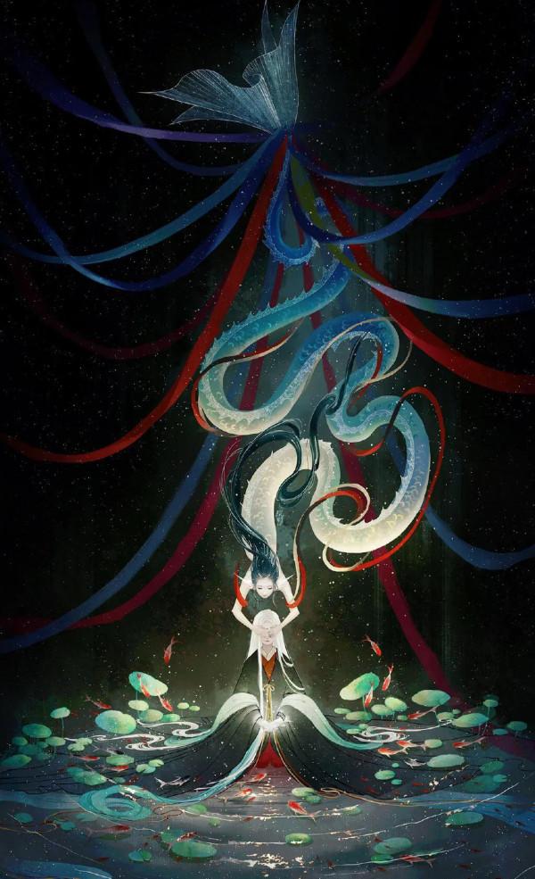 中國玄幻風也可以這樣禪意深遠#中國風插畫