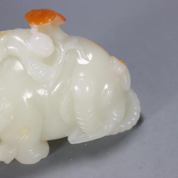 清代：和田玉龍耳鳳鈕雙聯蓋瓶