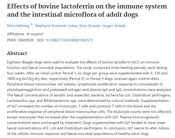 乳鐵蛋白真的有用嗎?貓可以吃,狗也可以吃嗎? 乳鐵蛋白真的有用嗎?貓可以吃,狗也可以吃嗎?