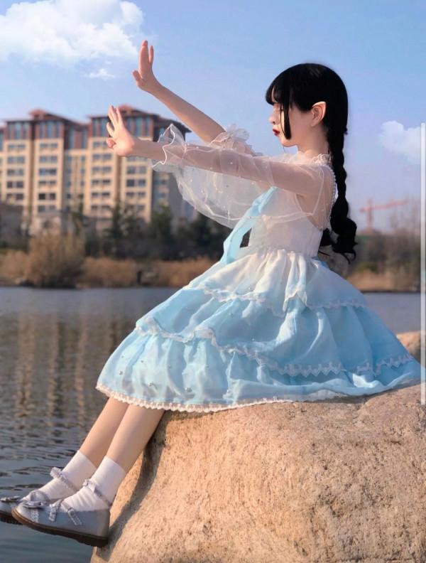 小海妖Lolita 情人節限定漸變色、純色 三段式JSK