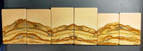 石畫《江山行旅圖》，藏石中外藝苑