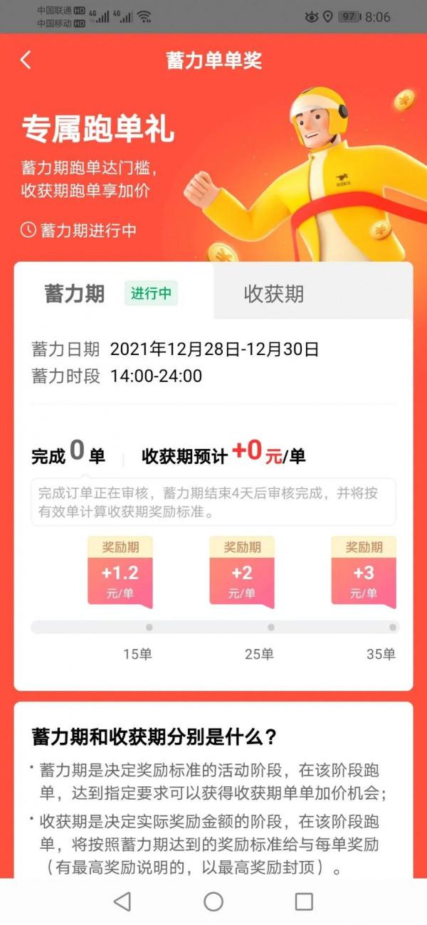 美團眾包的12月跑單獎勵拿了嗎？