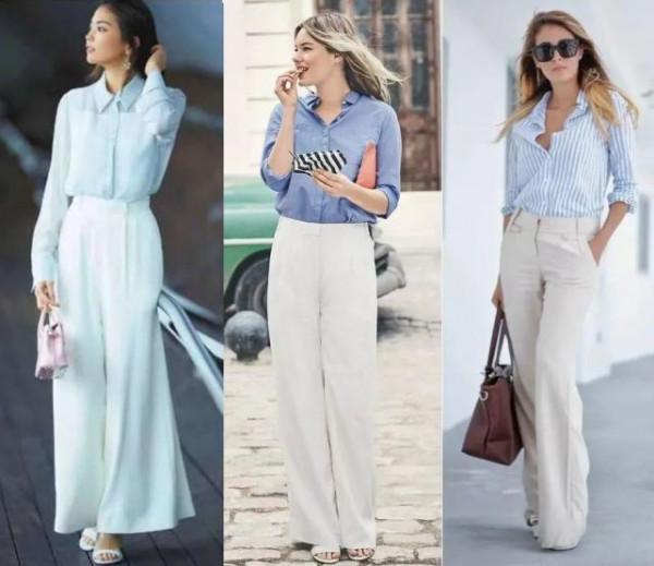 爛大街的闊腿褲咋穿更好看？上半身配這3款上衣，秋季出街美爆了