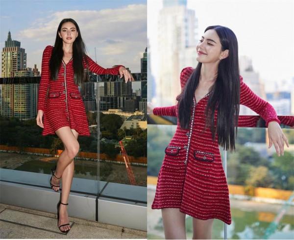 帶貨同系列針織，楊冪短衫配黑絲嫵媚，趙麗穎唐嫣穿皮靴愛甜酷風