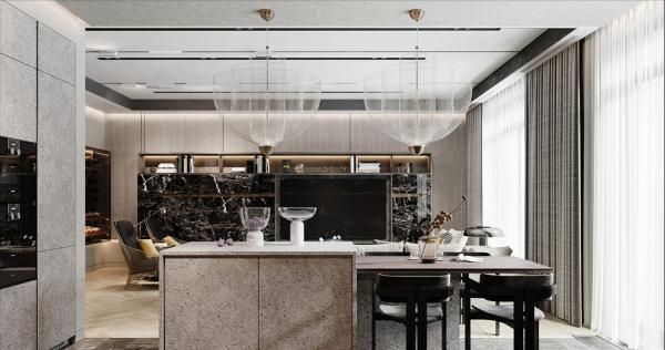 149㎡ || 灰色和金色的奢華現代生活 149㎡ || 灰色和金色的奢華現代生活