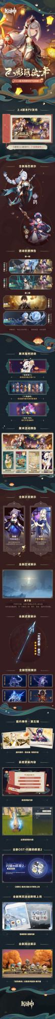 《原神》2.4版本「飛彩鐫流年」前瞻特別節目回顧長圖