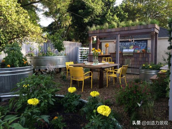 混搭風格的小院有多好看，你可以將你所有的小心思都放到裡面