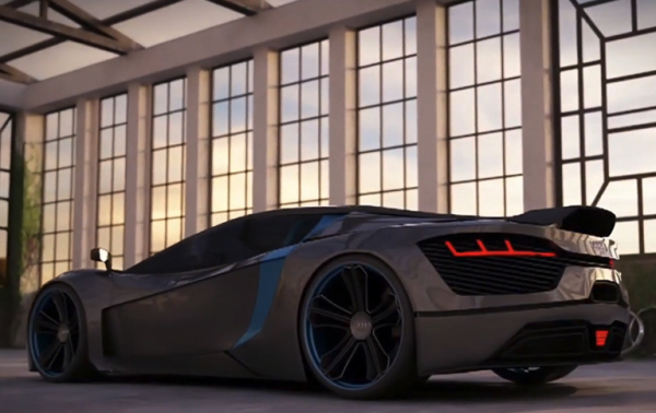 最新設計語言大燈，百公里3秒！奧迪全新R9雙門超跑