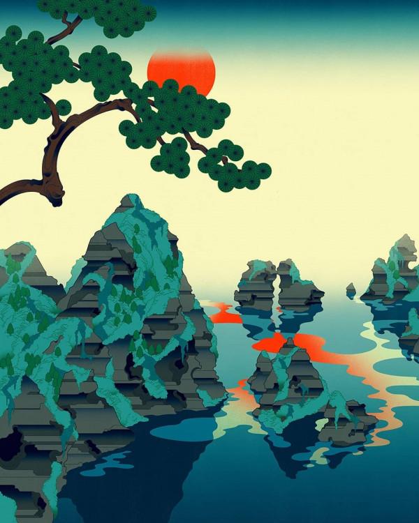 插畫丨強烈的色彩與動感衝擊力，復古又迷人，情節表現極為豐富