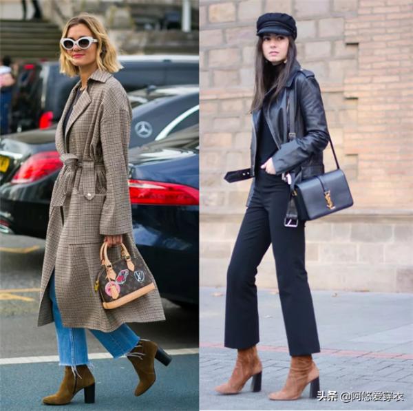 今年靴跟流行“穿粗不穿細”,穿著舒適還顯個高,太適合小個子了 今年靴跟流行“穿粗不穿細”,穿著舒適還顯個高,太適合小個子了