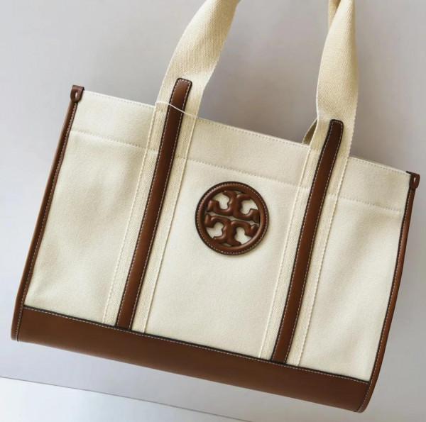 帆布購物袋，帆布配皮材料，經典大方