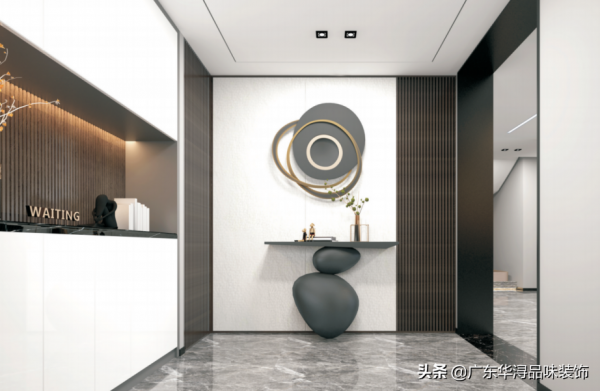 185平現代輕奢風，黑白灰的裝飾，莊重而又時尚