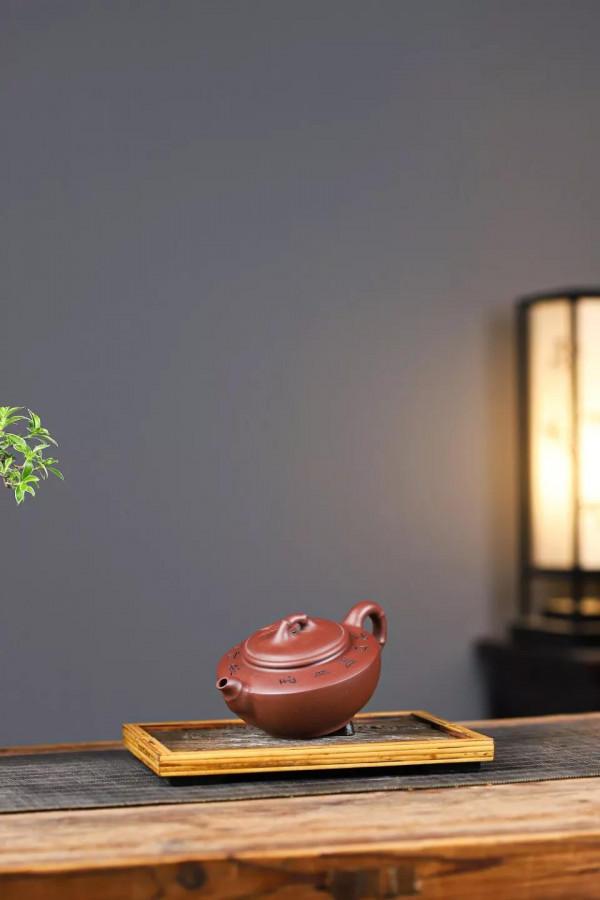 「扁竹壺」吳琳，國家級工藝美術師 原礦紅皮龍180cc