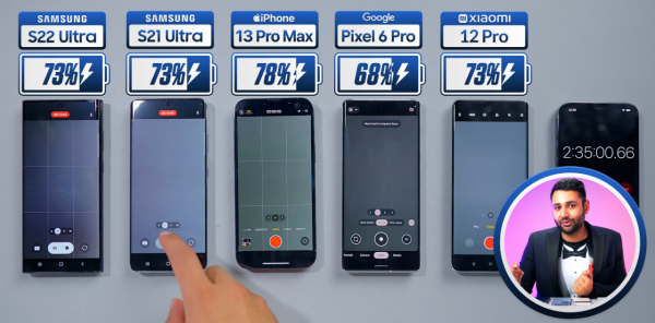 5款旗艦手機續航橫評，iPhone13ProMax穩坐第一，小米表現搶眼